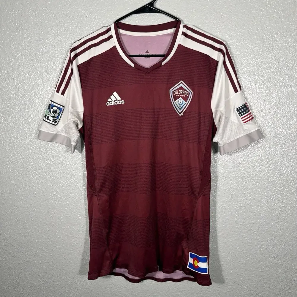 Authentic Colorado Rapids 2013 Home MLS Football Soccer Jersey Kit Medium